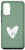Galaxy S20 Cute Hand Drawn White Heart with Personalized Letter O Green Case