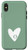 iPhone X-XS Cute Hand Drawn White Heart with Personalized Letter O Green Case