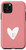 iPhone 11 Pro Cute Hand Drawn Minimalist Heart with Letter E Monogram Pink Case