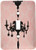 3dRose LLC lsp_60991_1 Black Chandelier Against A Pink Damask Background Single Toggle Switch