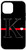 iPhone 12 mini Black Red Thin Line Monogram Letter K Initial Heart Case
