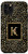 iPhone 11 Pro Modern Monogram Initial Letter K Black Leopard Pattern Case