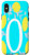 iPhone X-XS Letter O Monogram Yellow Lemon Teal Blue Background Wreath Case