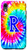 iPhone XR Tie Dye Letter R-Tie Dye Retro Colorful Monogram Initial R Case