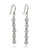 Sterling Silver Aquamarine Gemstone Beaded Bar Dangle Earrings March Birthstone