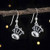 Sterling Silver Scottish Bagpipe Earrings - Small 3D Double Sided - Handmade Solid .925