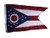 AES 2x3 Embroidered State of Ohio OH 210D Sewn Nylon Flag 2'x3' Banner Grommets Double Stitched Fade Resistant Premium Quality