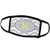 3dRose Grey and White Chevron with Yellow Monogram Initial K - Face Covers -fc-222099-3-