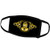 3dRose Gold Effect Art Deco Owl Monogram Geometric Design Letter K - Face Covers -fc-241292-3-