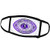 3dRose Initial K Purple Art Deco Monogram - Face Covers -fc-241485-2-
