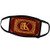 3dRose Beautiful Ornamental Burgundy Yellow Monogram. Chic Initial K - Face Covers -fc-299983-3-