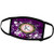 3dRose Monogram Initial K- Purple White and Yellow Woodland Theme - Face Covers -fc-311138-3-