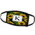 3dRose Sunflower Letter K Monogram Black and Yellow Flowers Classic. - Face Covers -fc-316176-2-