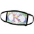 3dRose Pretty Whimsical Pink Flower Monogram Initial K - Face Covers -fc-340793-3-