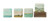 Creative Co-Op DA9205 4 Landscape Resin Coasters in Wood Box