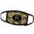 3dRose Charlyn Woodruff - CW Designs Monogram Camouflage - Elegant Camouflage Monogram Letter R Faux Gold Wood Grain Image - Face Masks -fm-242347-2-