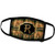 3dRose Charlyn Woodruff - CW Designs Monogram Faux Wood - Elegant Faux Gold and Wood Grain Monogram Letter R - Face Masks -fm-242399-2-