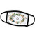 3dRose 3DRose Gabriella B - Quote - Image of O Floral Monogram - Face Masks -fm-304073-3-