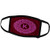 3dRose Jaclinart Monogram Vintage Mandala Damask Grunge - Monogram K Pink and Magenta Mandala on Rich Wine red Muted Grunge Damask - Face Masks -fm-32233-3-