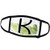 3dRose Modern Image of Green Watercolor Splash Monogram K - Face Masks -fm-327865-2-