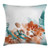 Ambesonne Tropical Decor Throw Pillow Cushion Cover, Orchids Blossom Leaves on Blurred Background Floral Themed Modern Artwork, Decorative Square Accent Pillow Case, 16 X 16 Inches, Orange Teal