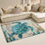 Blue Sea Turtle Nautical Map Area Rugs 2'6'' x 1'7'' Door Mats Indoor Polyester Non Slip Multi Rectangle Carpet Kitchen Floor Runner Decoration for Home Bedroom Living Dining Room