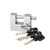 FJM Security SPSA60-KA 2-3/8" Triple Chrome Plated D-Shaped Security Padlock, Keyed Alike