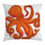 Ambesonne Octopus Throw Pillow Cushion Cover, Octopus Pattern Illustration Underwater World Wild Nature Themed Artwork Print, Decorative Square Accent Pillow Case, 16 X 16 Inches, Orange White