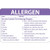 HUBERT Allergen Food Safety Label White with Purple Imprint - 3"L x 2"H