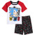 SEGA Sonic The Hedgehog Big Boys T-Shirt French Terry Shorts Set White-Black 14-16