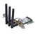 Bewinner WiFi Card, 300Mbps Dual Band PCI-E Wireless Network Adapter, 2.4G/5G Wireless Network PCI Express Adapter with 3 Antennas for Desktops,Three Antennas and Gold-Plated Connectors