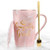 WHATCHA Congrats Grad Coffee Mug Tea Cup- Masters Bachelors College High School Graduation Gifts for Her Women - 14oz Gold Pink Ceramic