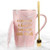 WHATCHA It Takes A Big Heart to Help Shape Little Minds Coffee Mug Tea Cup - Birthday Appreciation Gifts for Teacher Women - 14oz Gold Pink Ceramic