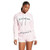 bebe Womens Pajama Set Long Sleeve Shirt and Shorts Sleepwear Pjs Sets Light Pink Large