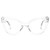 Zeelool Women's Stylish Cat Eye Glasses Frame with Clear Lens Claudette ZOA01968-02 Crystal