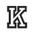 Athletic School Font K Initial - Vinyl Decal Sticker - 10.75" x 12" - Black