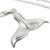 Sterling Silver Whale Tail Charm Necklace 18"