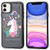 for iPhone 12 Wallet Case iPhone 12 -6.1"- Practical Magnetic Closure Wallet Kickstand Cover Case - Unicorn R