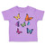 Custom Toddler T-Shirt Butterflies Cotton Boy  and  Girl Clothes Funny Graphic Tee Lavender Design Only 7T