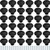 40 Pieces Round Knobs Ring Cabinet Knobs Round Cabinet Pulls Kitchen Cabinet Hardware Cupboard Knobs with Screws for Drawer Pulls Door Knobs Dresser Drawer Handles Knobs -Black1.2 Inch Diameter-