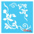 Border Flourishes Classic Stencil Best Vinyl Large Stencils for Painting on Wood Canvas Wall etc.-L -14" x 14"- Brilliant Blue Color Material