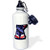 3dRose American Flag K Sports Water Bottle 21 oz Multicolored