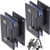 ZEONHAK 2 PCS Stainless Steel Glass Door Hinges Shower Door Hinges with Mounting Hardware for Cabinet Bathroom Office Showcase 90 Degree Opening and Closing Black