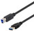 L-COM U3A00013-03M USB Cable USB Type A Plug USB Type B Plug 300 mm 11.8 inch USB 3.0 Black