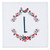 3dRose Monogram initial letter L with a red and blue floral wreath. - Quilt Squares -qs-336879-1-