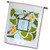 3dRose Russ Billington Monograms- Ginkgo- Initial E - Initial E- American Arts and Crafts Style Ginkgo Monogram Design - 12 x 18 inch Garden Flag -fl-299655-1-