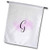 3dRose Gabriella B - Monogram - Image of Pink Watercolor G Monogram - 12 x 18 inch Garden Flag -fl-305576-1-