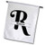 3dRose BrooklynMeme Monograms - Bold Script Monogram R - Romero - 12 x 18 inch Garden Flag -fl-305772-1-