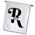 3dRose BrooklynMeme Monograms - Bold Script Monogram R - Rivera - 12 x 18 inch Garden Flag -fl-306580-1-