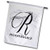 3dRose BrooklynMeme Monograms - White Marble Monogram R - Rodriguez - 12 x 18 inch Garden Flag -fl-310071-1-